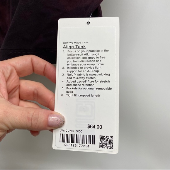 Lululemon Align Tank Diamond Dye Cassis Black 10 - Picture 5 of 8